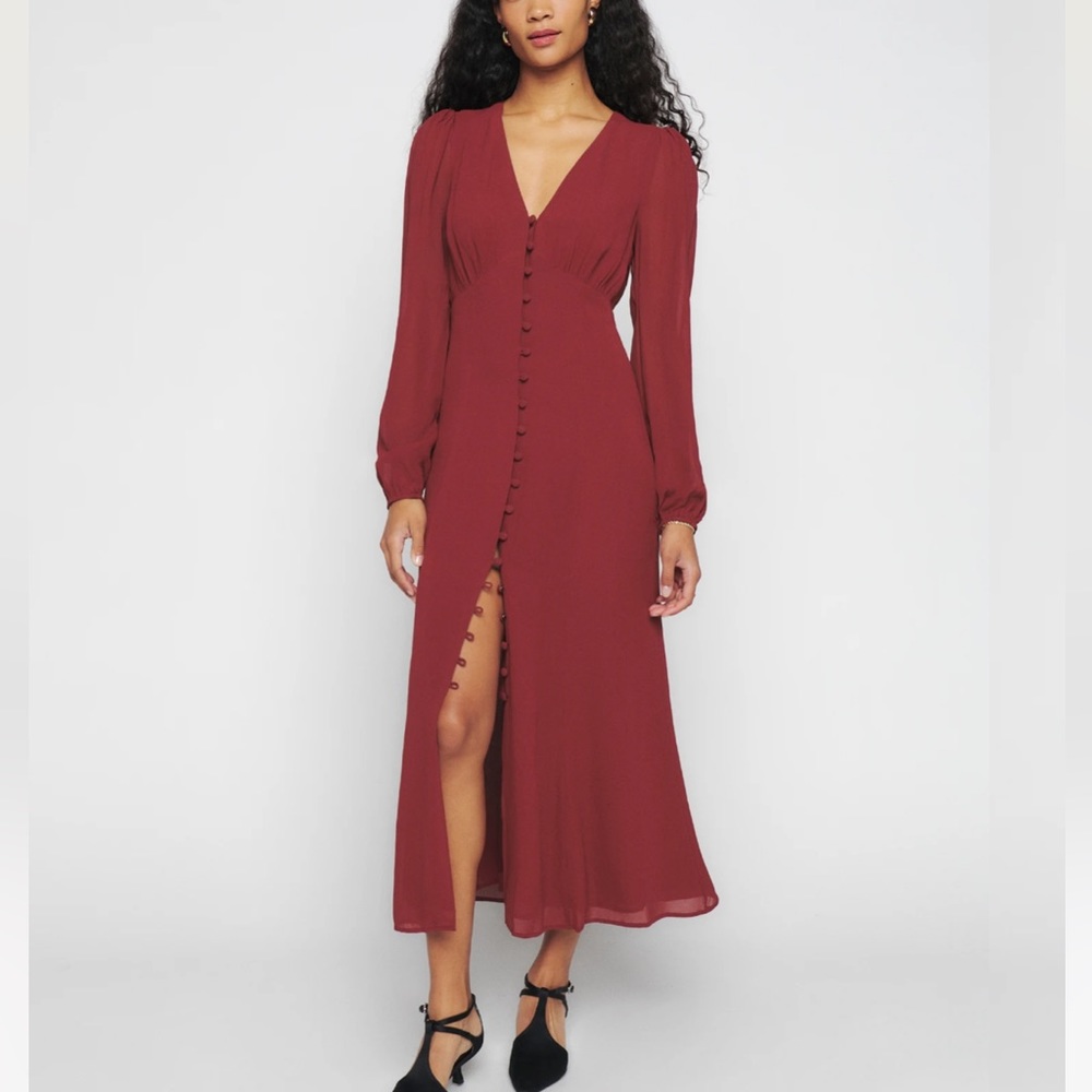 NWT Reformation Brogan red dress